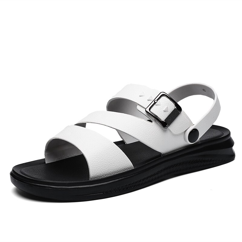 Men Sandals Hole Water Shoes Summer Sandals Men Rubber Clogs for Men Slippers EVA Men's Water Shoes Adulto Cholas Hombre: White / 10