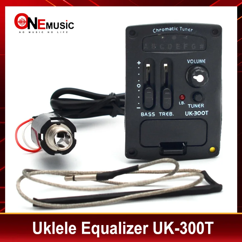 UK-300T Ukulele Piezo Gitaar Pickup Voorversterker 2-Band Eq Equalizer Tuner Systeem Uk Pickup