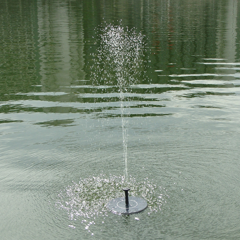 Fuglebad rund sol springvand flydende vand springvand fontæne til haven dekoration sol fontein pool dam vandfald