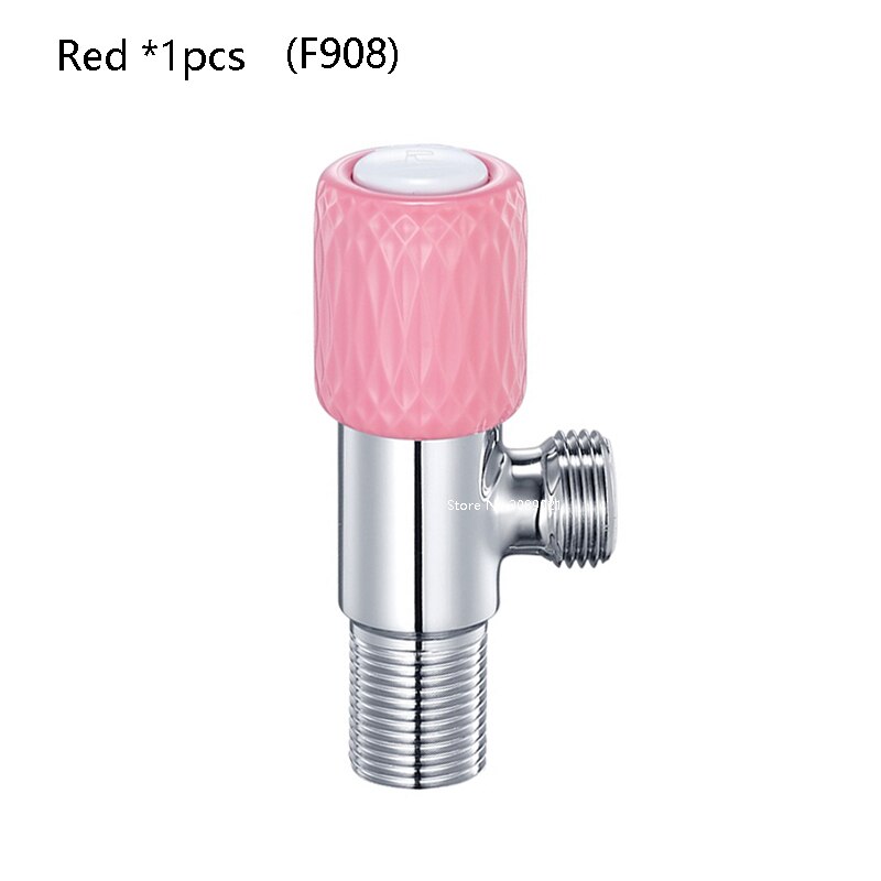 Submarine Lizhi Angle Valve Bathroom Angle Filling Valve Double water outlet angle valve Kitchen Cold Mixer Tap Accessories: Red F904