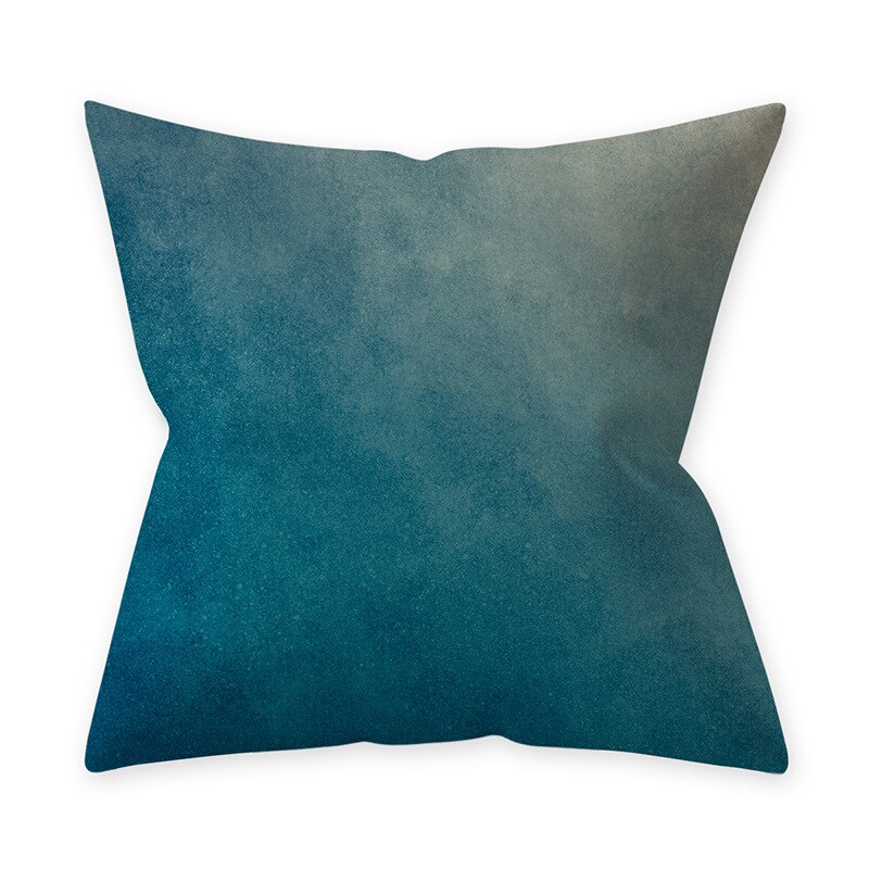 Housse de coussin bleu canard sarcelle 45*45 Cm | Couverture d'oreillers et de canapé, décoration de maison, décor de voiture, bleu canard sarcelle, peau de pêche: F