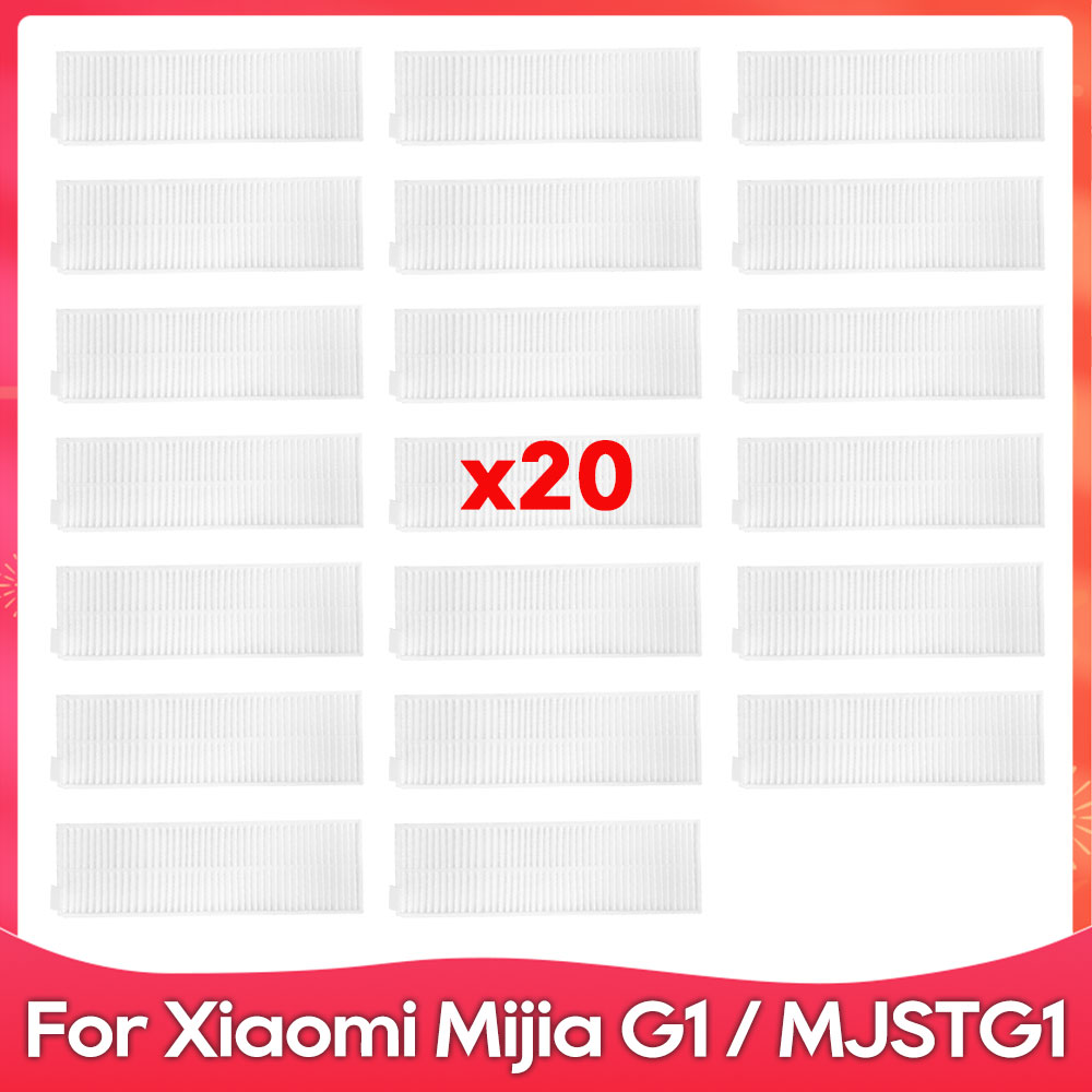 Compatible con Xiaomi Mi Robot aspirador Mop Essential G1/MJSTG1/SKV4136GL) pieza accesorio de fregona con filtro de Cepillo Lateral principal: Negro