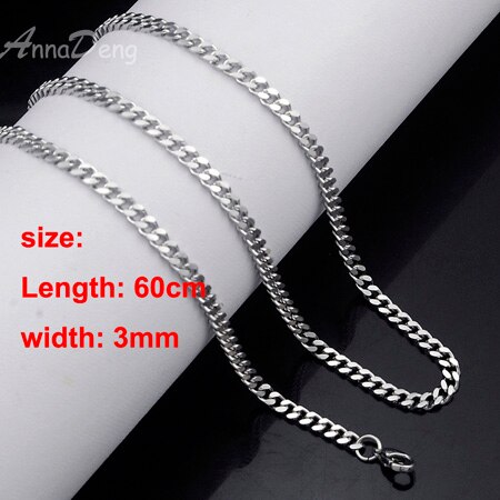 CHIMDOU Stainless Steel Chain Necklace For Men Women Snake Chain DIY long chain Jewelry Accessories: cuban chain 60cm