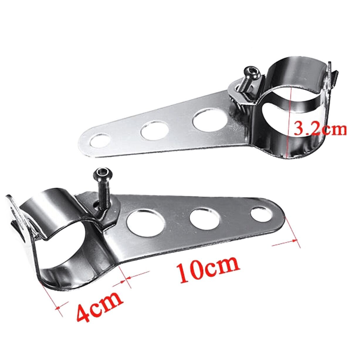 Universele 35-43Mm Motorfiets Koplamp Mount Brackets Vork Oor Chopper Koplamp Houder Passen Motor Vork Mount