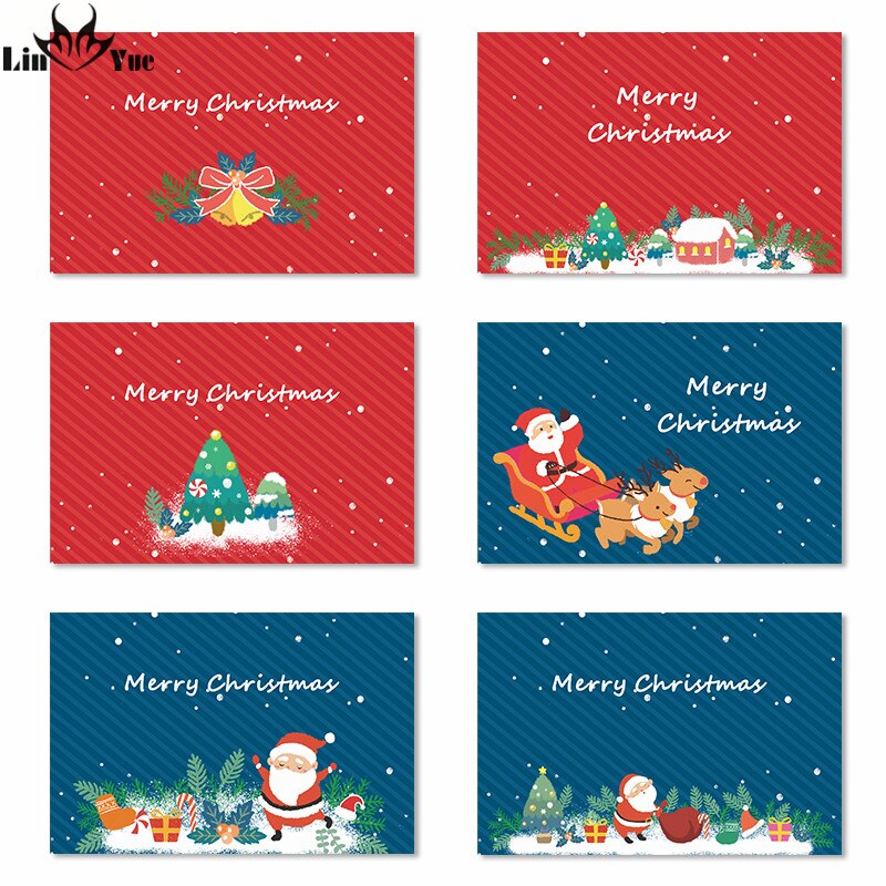 Mix Designs Merry Christmas Message Card Santa Snowman DIY Decoration Party Invitations Letter Greeting Cards: 2