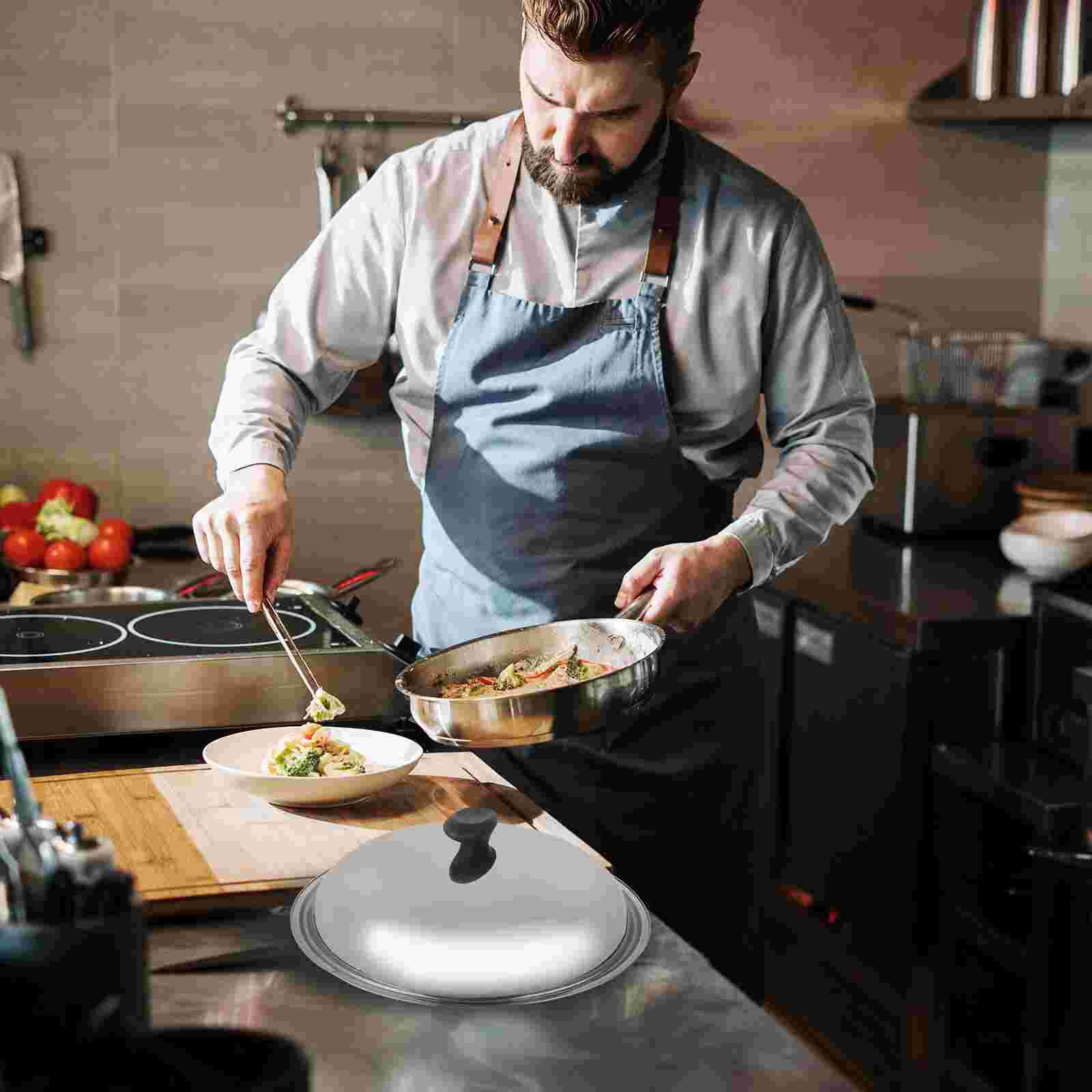 Home for Pot Lid Pot Protector Multifunction Stainless Steel Cooking Pot Lid 1pc