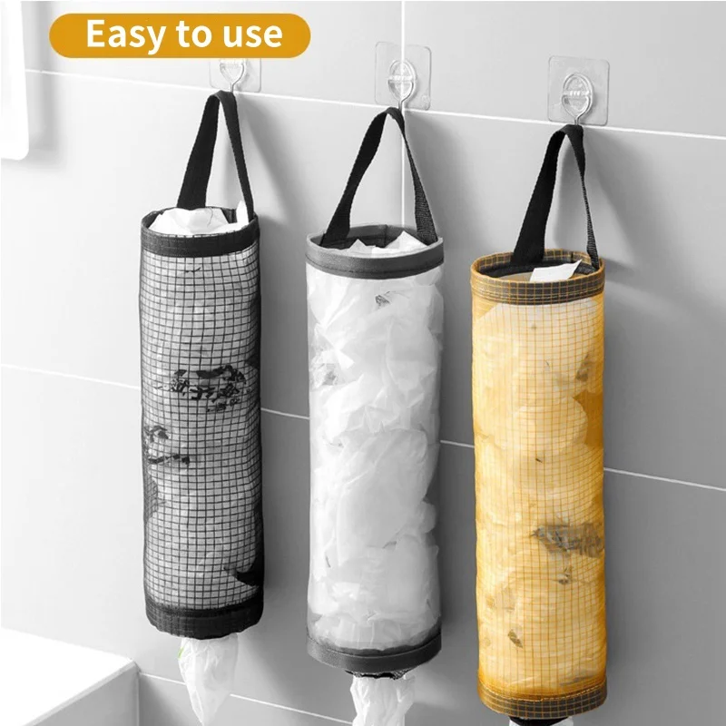 1-5PCS Garbage Bag Storage, Kitchen Wall-mounted Plastic Bags Household Storage Bags Pull-out Shopping Bags Net Bag Storage Bags