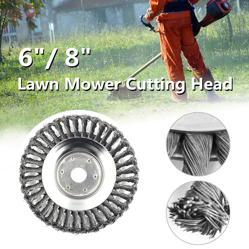 Ferramenta elétrica 6/8 polegada fio de aço aparador grama cabeça cortador de grama fio torcido roda capina trimmer escova cortador jardim gramado suprimentos