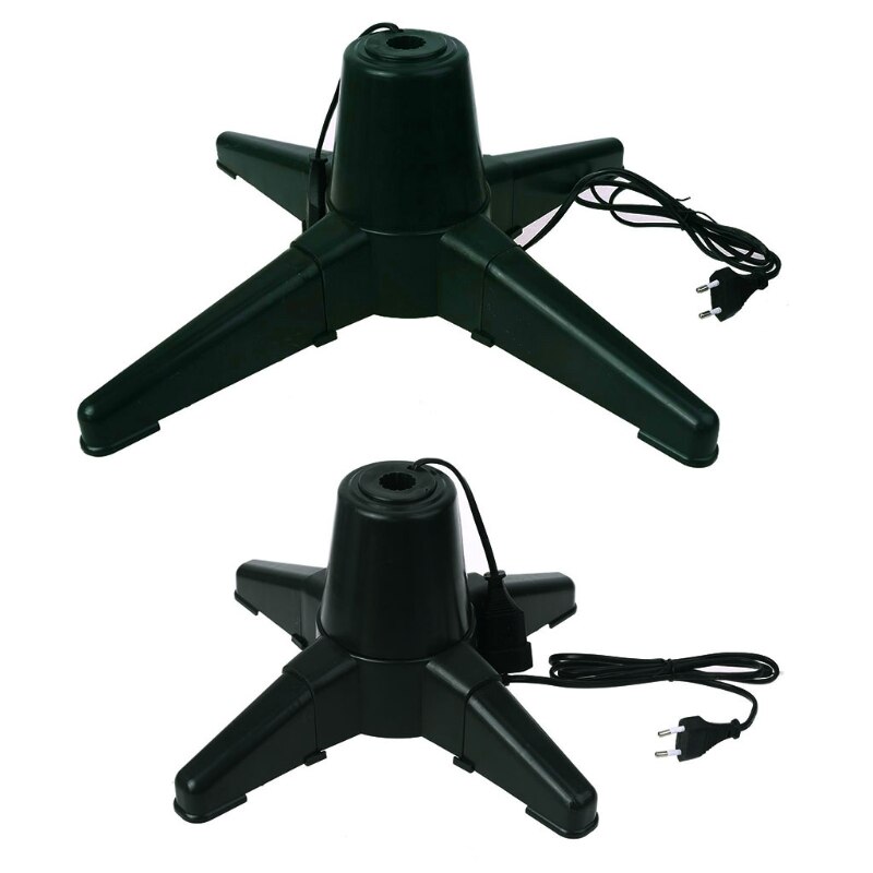 Spina ue 40/50cm albero di natale base rotante elettrica supporto staffa in plastica albero di natale supporto inferiore supporto parti di natale