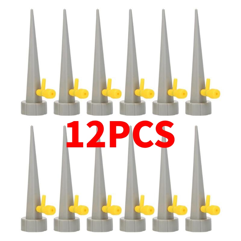 12 stuks automatische watergeefsystemen met spikes, automatische druppelirrigatie voor kamerplanten, bloemen, huishoudelijke watergeefsystemen, flesdruppelirrigatie