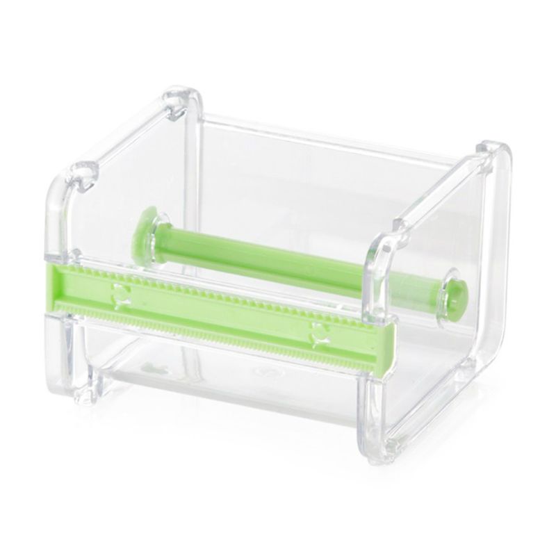 Dispensador de cinta adhesiva para escritorio organizador de mesa transparente para almacenaje con cortador, organizador de escritorio, Accesorio de oficina para el hogar y la escuela