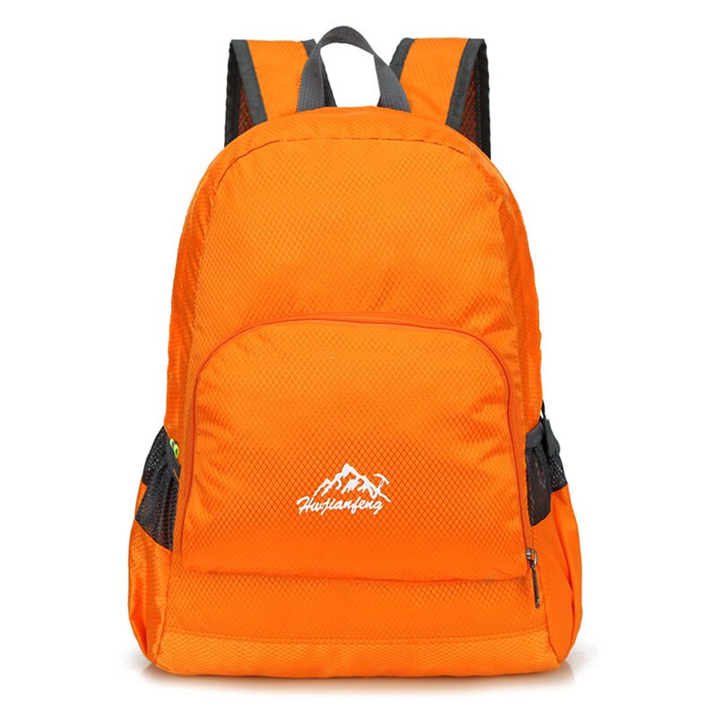 20L Outdoor Foldable Backpack Ultralight Waterproof Folding Lightweight Packable Bag Handy Travel Daypack Nano Bag: Orange