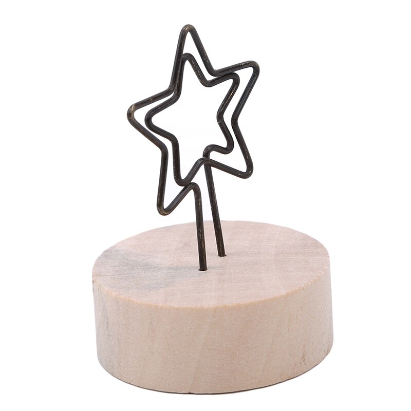Log Clip Photo Folder Menu Number Log Clip Holder Wedding Party Table Decoration: Pentagram