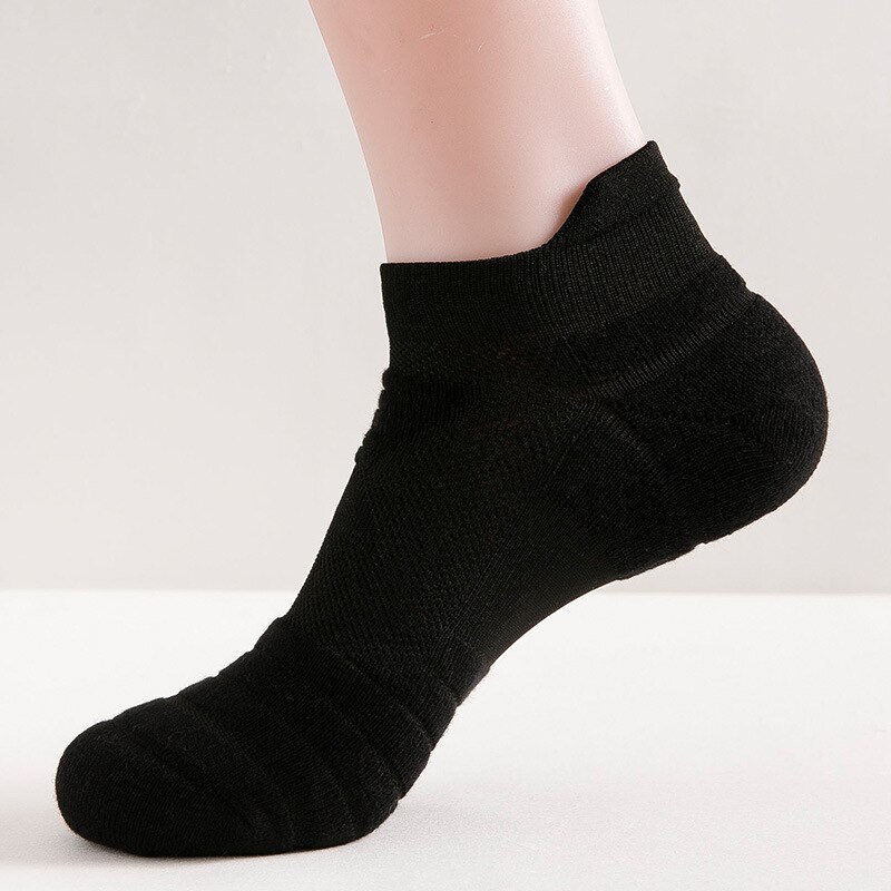 neue Sport Socken niedrig schneiden Laufschuhe Socken Männer Und Frauen Atmungsaktive Nicht-Unterhose kurz Rohr Elite Basketball Socken Stiefel Socken: Schwarz