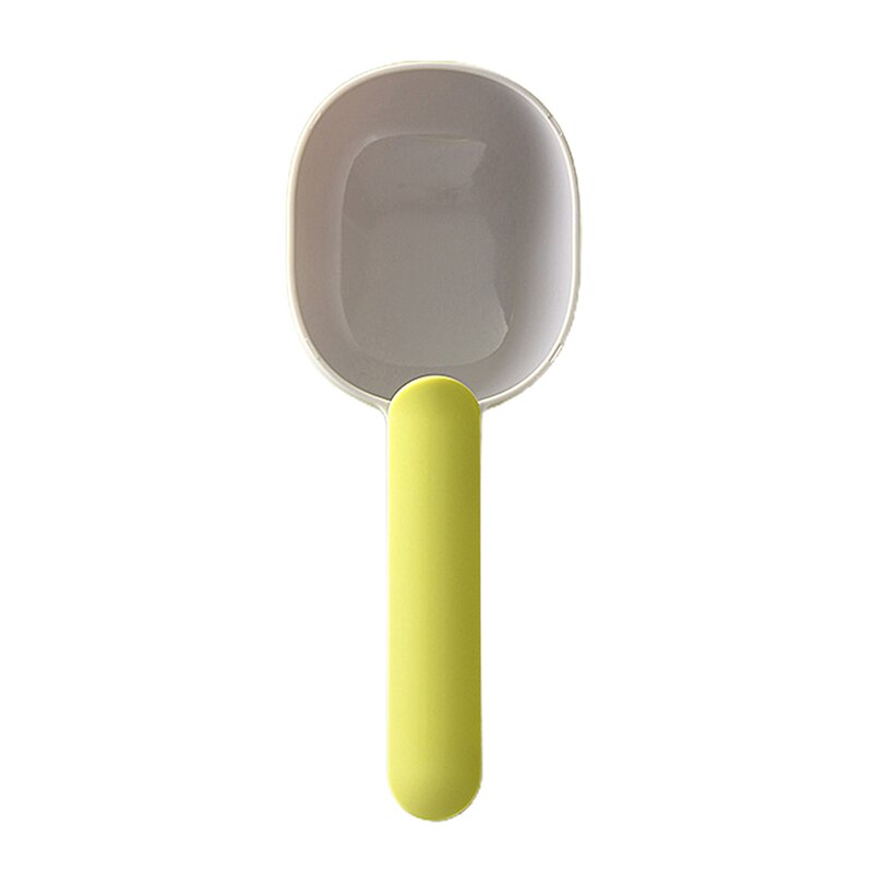 Cuchara para Harina de granos gruesos con Clip, cuchara de plástico para arroz, gran capacidad, cuchara de sellado para el hogar, accesorios de cocina, 1 ud.: Gray Green