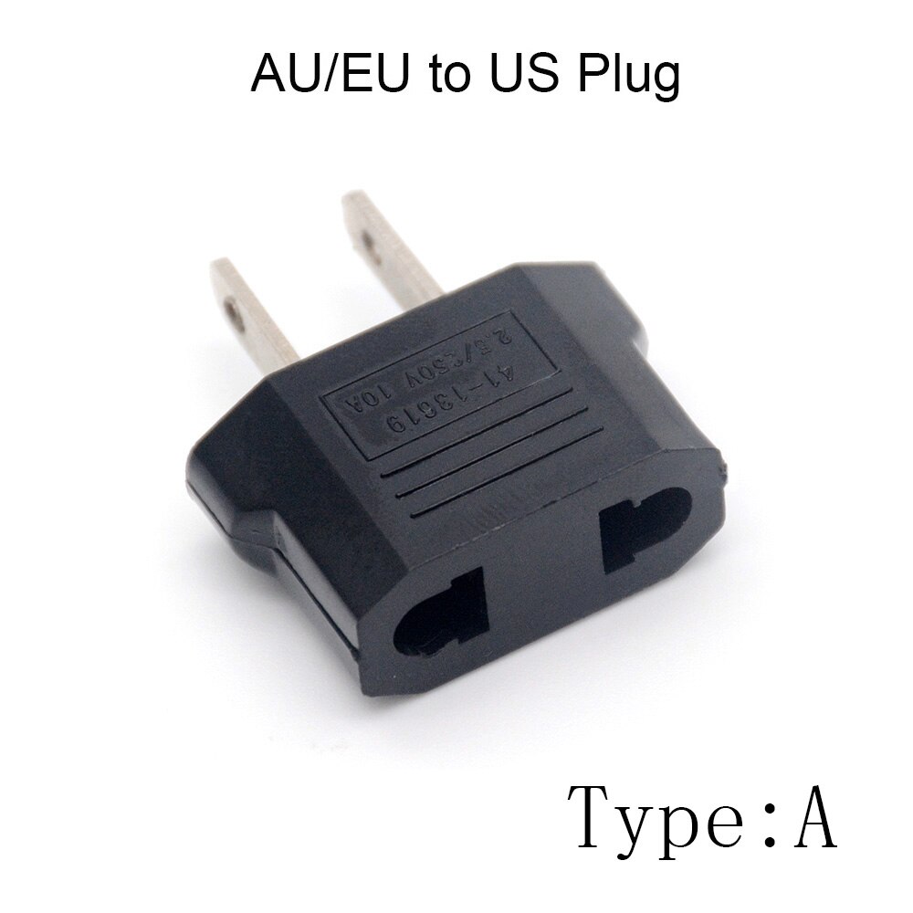 4 Type Eu/Au/Us Plug Travel Power Eu Au Us Plug Au Ons Eu Plug adapter Oplader Adapter Converter Ac Power Plug Adapter: Type A