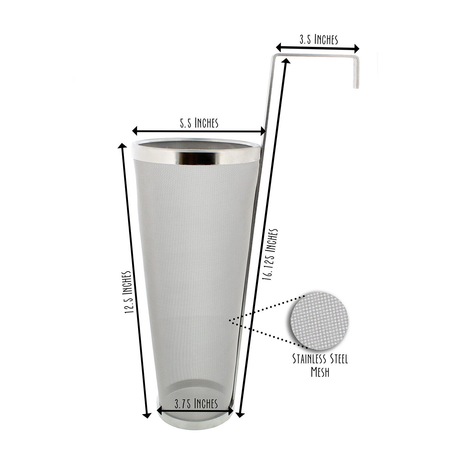 Cartucho de aço inoxidável multiuso, cartucho de cerveja hop e aranha com filtro de 300 micron