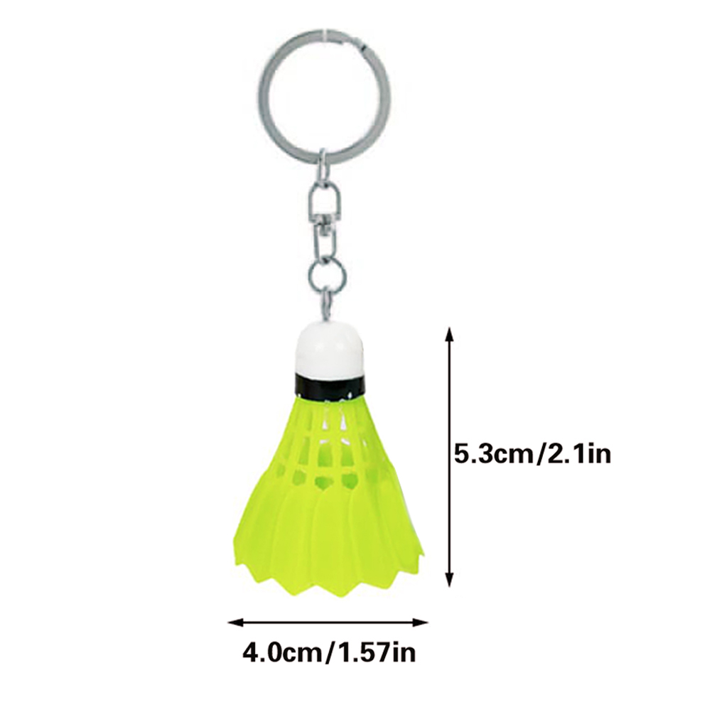 60 stuks 6 kleuren schattige badminton sleutelhanger sleutelhanger autohouder tas hanger sieraden sieraden sleutel hanger kettingen charme sleutelhanger