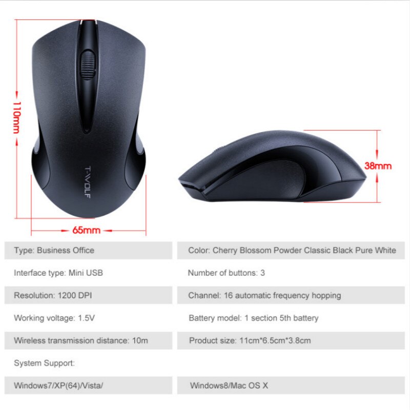 2.4GHz Wireless Ergonomics Mouse Gamer Game Wireless Mice With USB Receiver Mause For PC Gaming Laptops Computer Peripherals