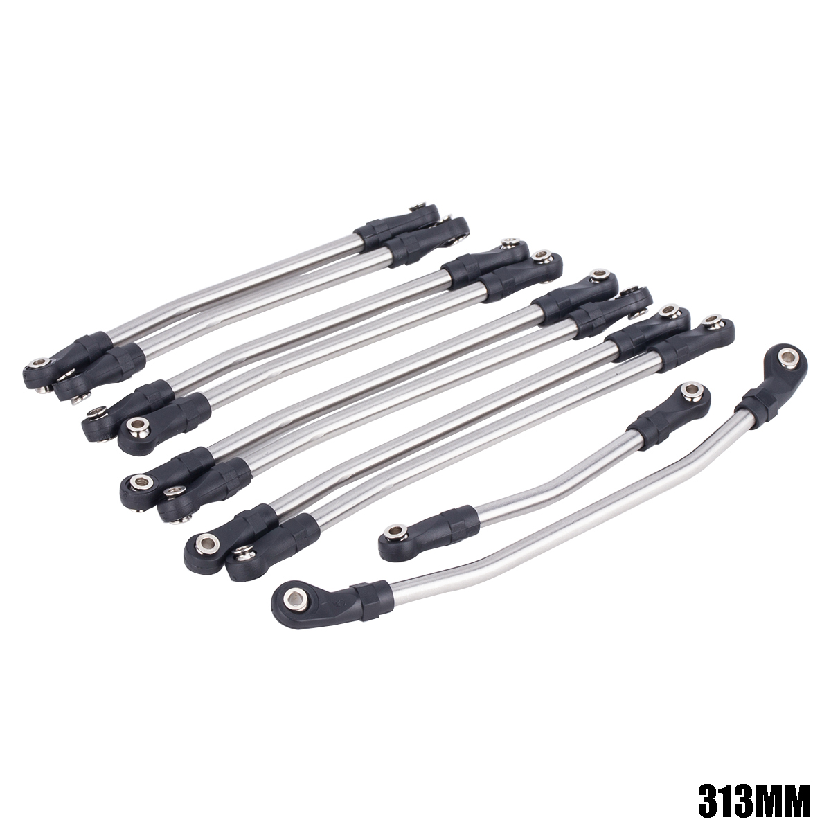 313/324mm Metalen RC Links Bovenste Onderste Linkage Chassis Link Set met Plastic Stangkoppen voor 1/10 AXIALE SCX10 II 90046 RC Crawler Auto