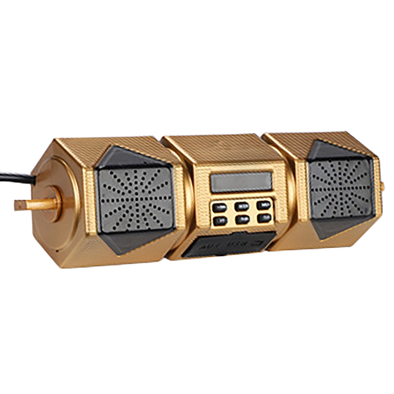 Waterproof Motorcycle Stereo Speakers Audio System Bluetooth Amplifier Radio USB FM Radio MP3 Player: Gold