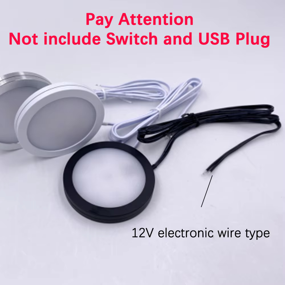 USB 5v LED Dimmable Downlight mince montage en Surface projecteur 3W Spot lampe d'armoire DC12v vers le bas lumières voiture intérieur rondelle veilleuses: Bleu / 1s / Couleur carrosserie