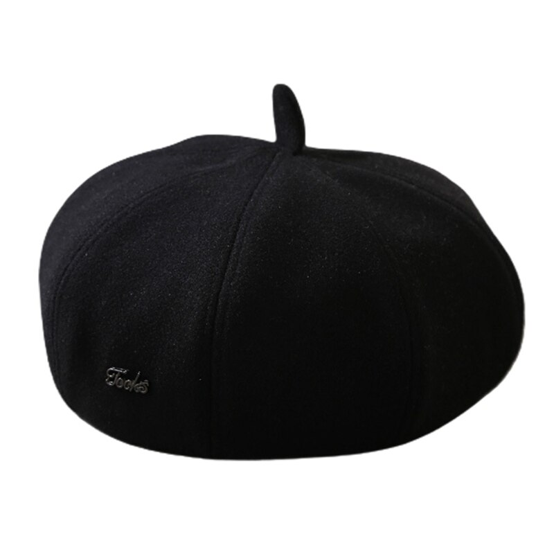 Painter Hat Classic French Style Beret Warm Winter Hat Travel: Black