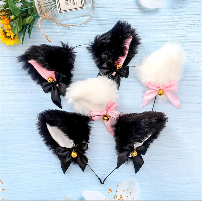 Serre-tête oreilles de renard pour femme et fille, Lolita, KC, charmant, demoiselle, fête, boîte de nuit, pince à cheveux, C359