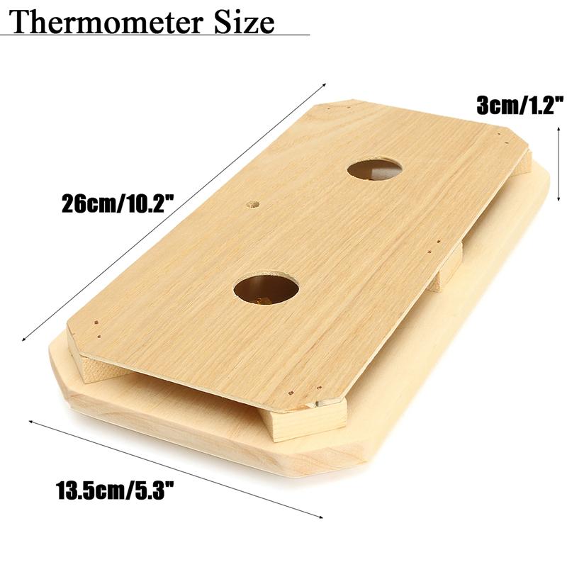 Termometer hygrometer + dyber + spand 3 stk / sæt fyrretræs sauna tilbehørssæt 20-140c