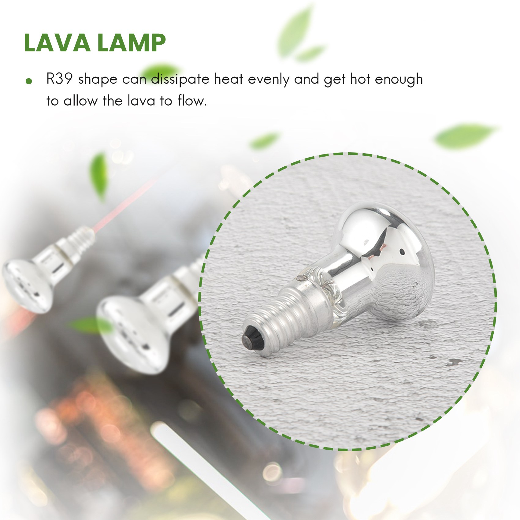 Ersatz-Lava-Lampe E14 R39 30 W, Strahler zum Einschrauben, Glühbirne, klarer Reflektor, Stelle-Glühbirnen, Lava-Glühlampe, 3 Stück