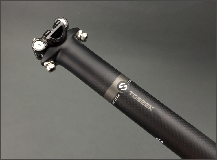 TOSEEK-tija de sillín 100% de fibra de carbón mate 3K, superligera, piezas para tija de sillín de bicicleta de montaña o carretera, 27,2/30,8/31,6x350/400 MM