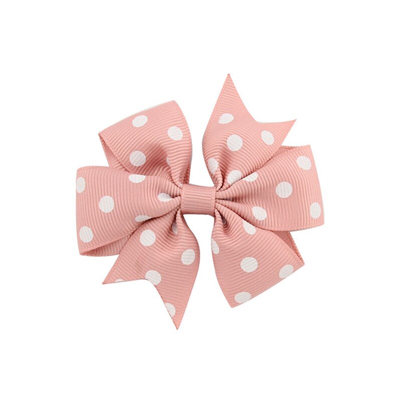 Polka Dot Grosgrain Lint Bows met Alligator Clip Kinderen Meisjes DIY Strikje Haarspelden Baby Haarspelden Hoofddeksels Haar Accessorises: 16 Dark Pink