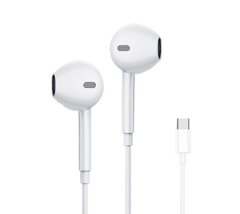 Écouteurs filaires d'origine pour iPhone 16/15/14/13/12/11 Pro Max 7/8Plus XR/XS/X iPad écouteurs intra-auriculaires Lightning USB-C 3.5mm écouteur: WHITE
