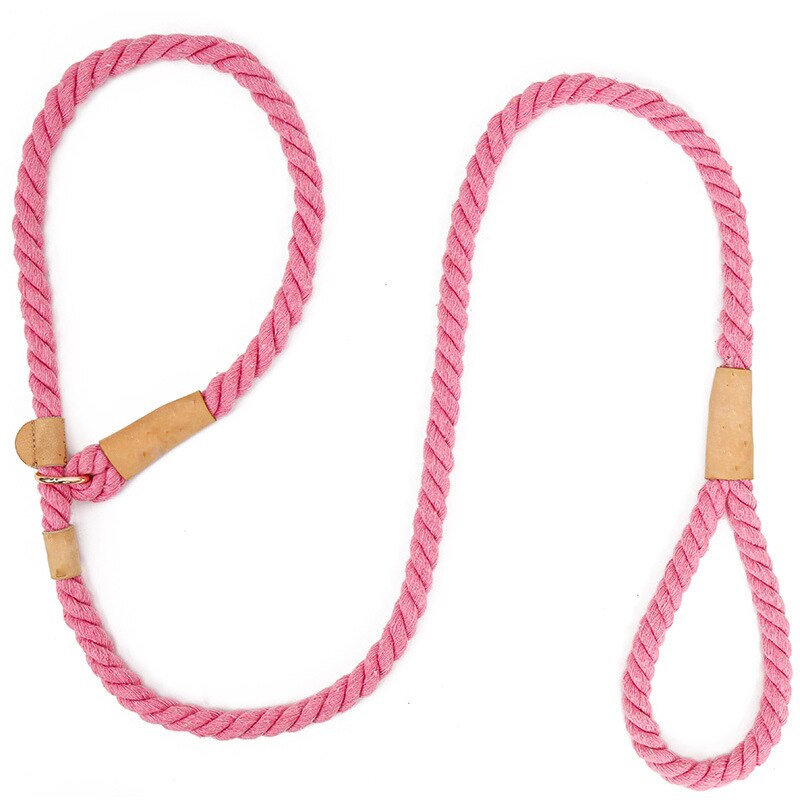 Good Custom Dog Cotton Rope Leash Pet Slip Rope Lead Soft Rope Dog Training Lead