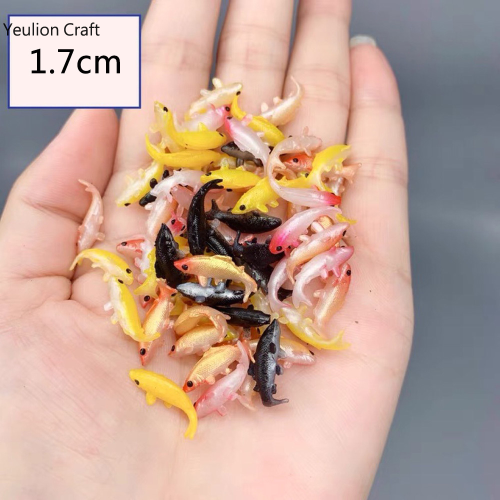 YeulionCraft-Modèle de poisson rouge en PVC souple, Matériau de remplissage Crystal Ocean, Mini poisson 3D, Remplisseur de marijuana, Élection Xy, 5 pièces par ensemble