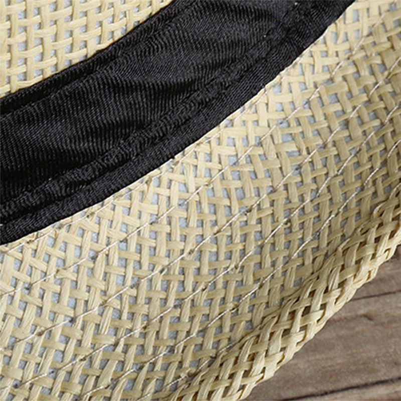 Imixlot sommer vestlig cowboy stråhatt unisex utendørs kul avlet brem solbeskyttelseshatt Strand solskjermhatt