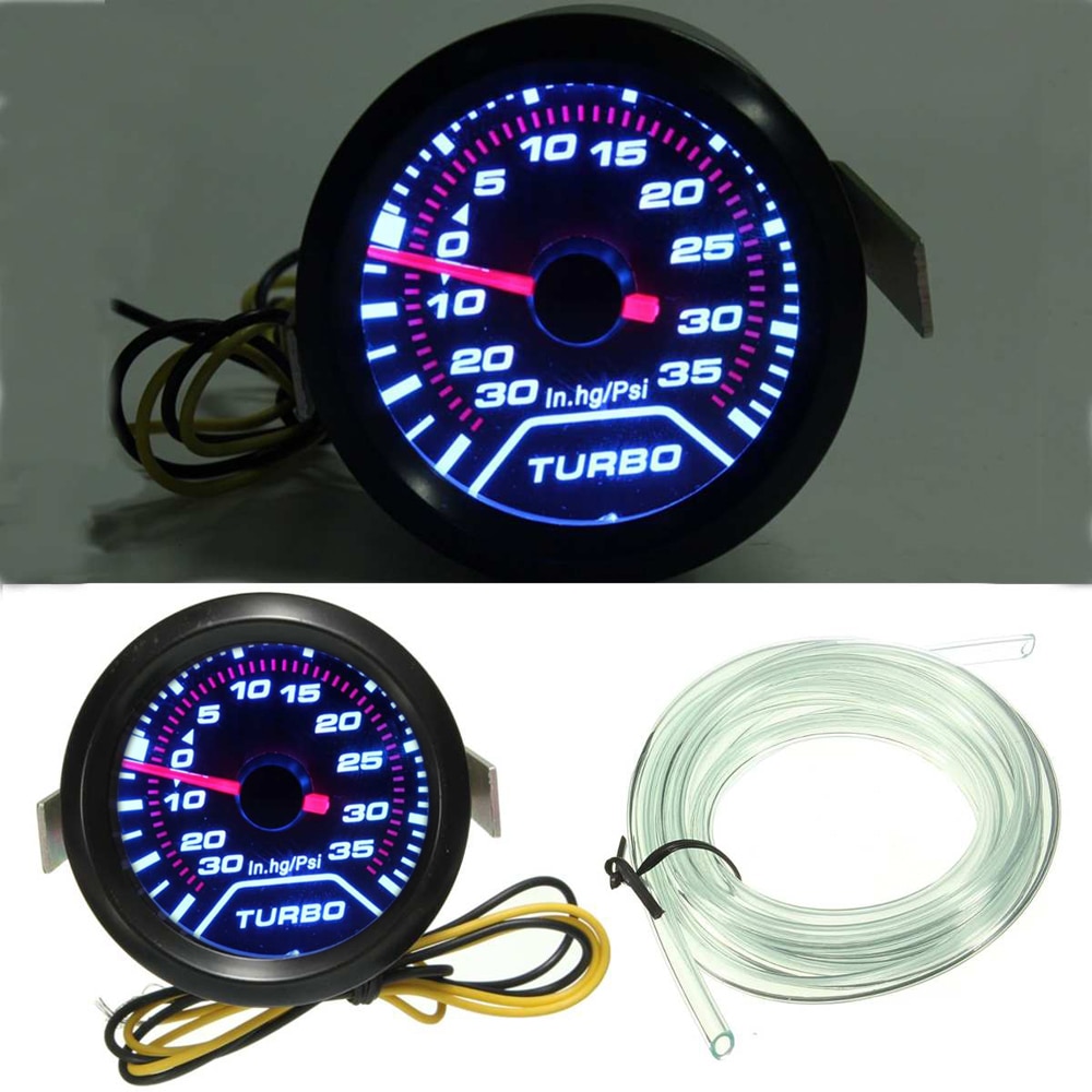 Universell 52mm bil måler trykk digital ledet turbo øke målere måler slå ansikts øke måler bil styling