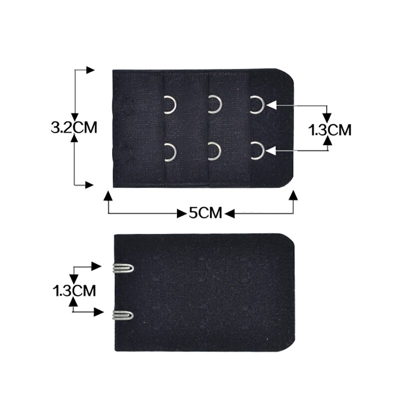 10Pc 3 Rijen 2 Haak Bra Extenders Strap Verstelbare Gesp Intimates Beha Accessoires Uitbreiding Strap Haak Clip Expander