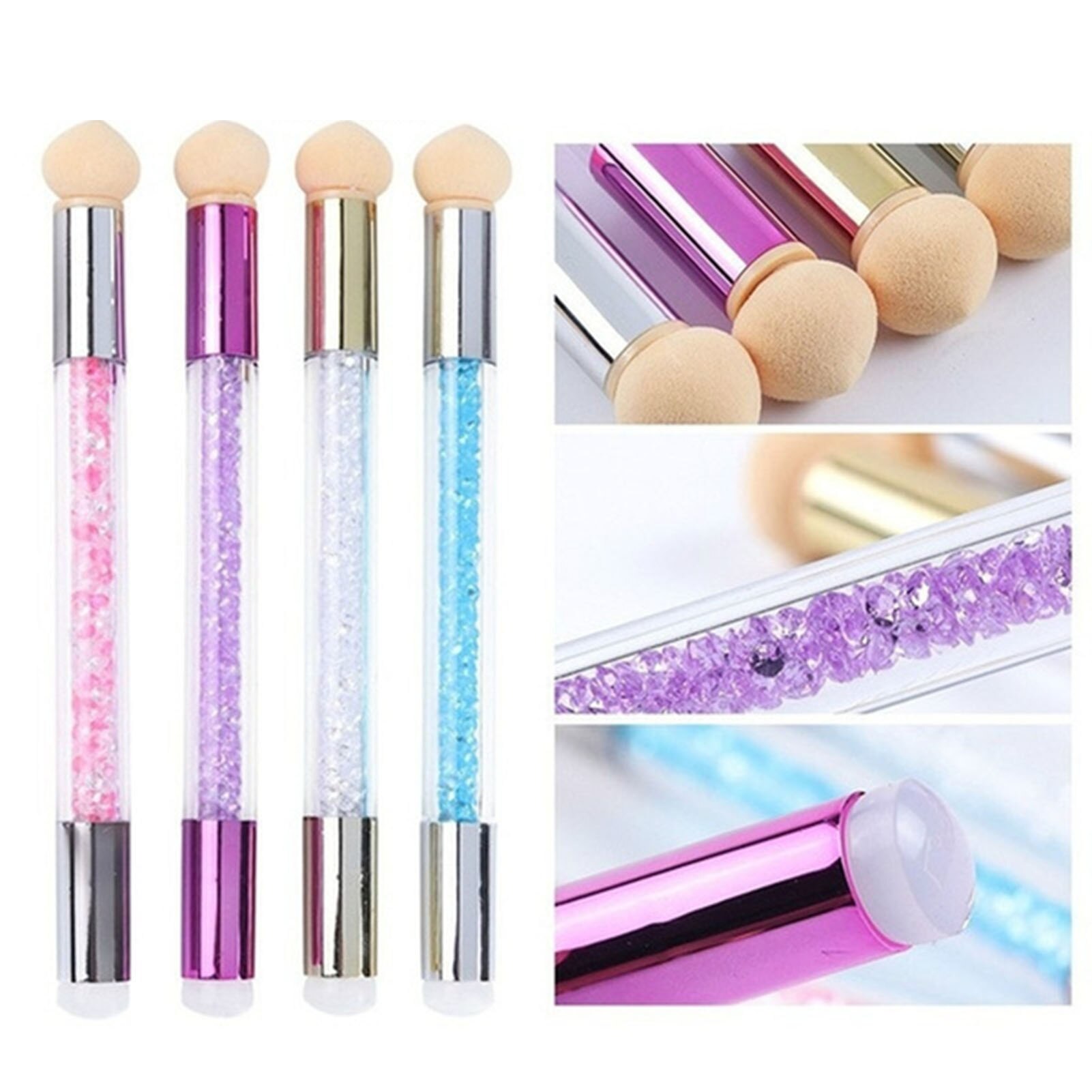 Accessoires pour ongles, tampon à tête Double face, polissage, peinture, dessin, manucure, stylo, outil de Nail Art,
