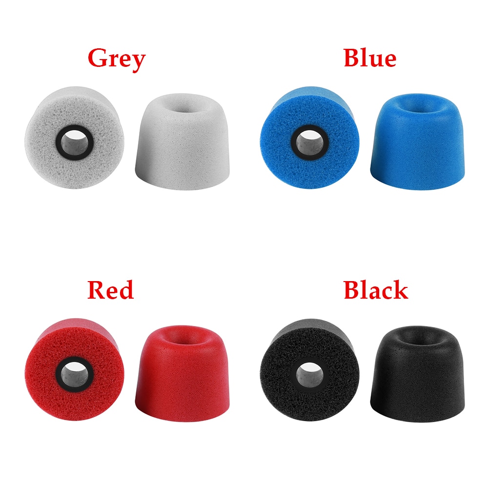 1Pair Soft Memory Foam Earbuds Earmuffs T100/T200/T300/T400 S/M/L Sizes Noise Isolation Eartips for In-Ear Earphone Accessories