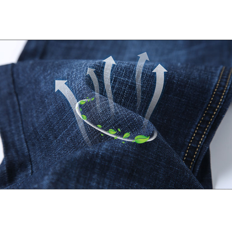 Vomint menn business jeans klassiske våren mannlige vanlig straight stretch merke dongeribukser sommer overall slim fit bukser