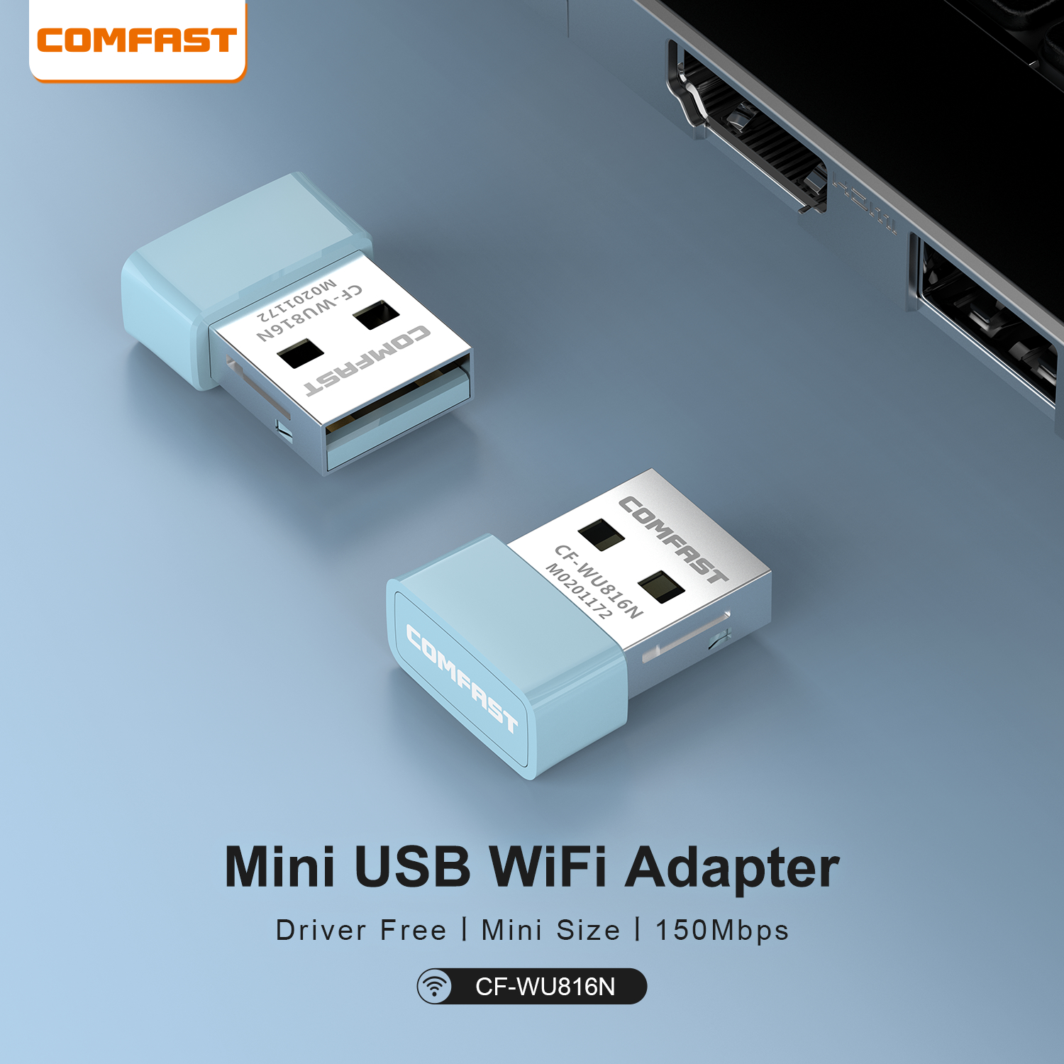 Comfast Wifi 6 USB-Adapter 2,4 GHz WiFi 4 Mini-Adaptador-Treiber kostenlos 150 m 300 m 600 m Wi-Fi-Schreibtisch-Laptop-WLAN-Dongle-Empfänger
