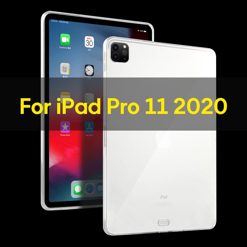 Custodia In Silicone trasparente Per iPad Pro 2020 11 12.9 10.5 9.7 2017 2018 2019 10.2 Funda Per iPad 2 3 4 aria 3 2 1 Mini 4 5 Caso: For Pro 11 2020
