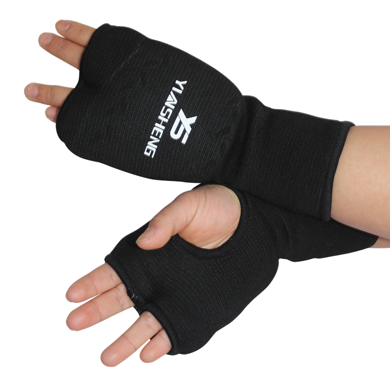 Karate Muay Thai Judo Taekwondo Hand Protectors Gloves Training Equipment Guard Support Brace Fight Sparring Gears DBO: black