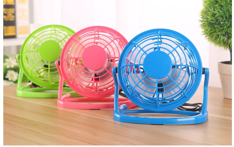 Dc 5V Usb Draagbare Kleine Bureau 4 Blades Cooler Cooling Fan Usb Mini Fans Bediening Super Mute Stille Pc laptop Notebook