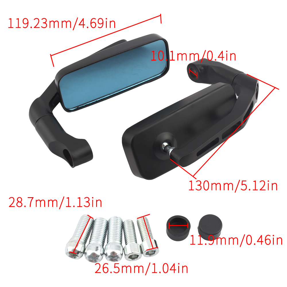 Motorrad Rückfahr aufbringen Lenker Spiegel modifiziert umgekehrter Rückspiegel neues Motorrad Moped ATV Utv Universal- Zubehör