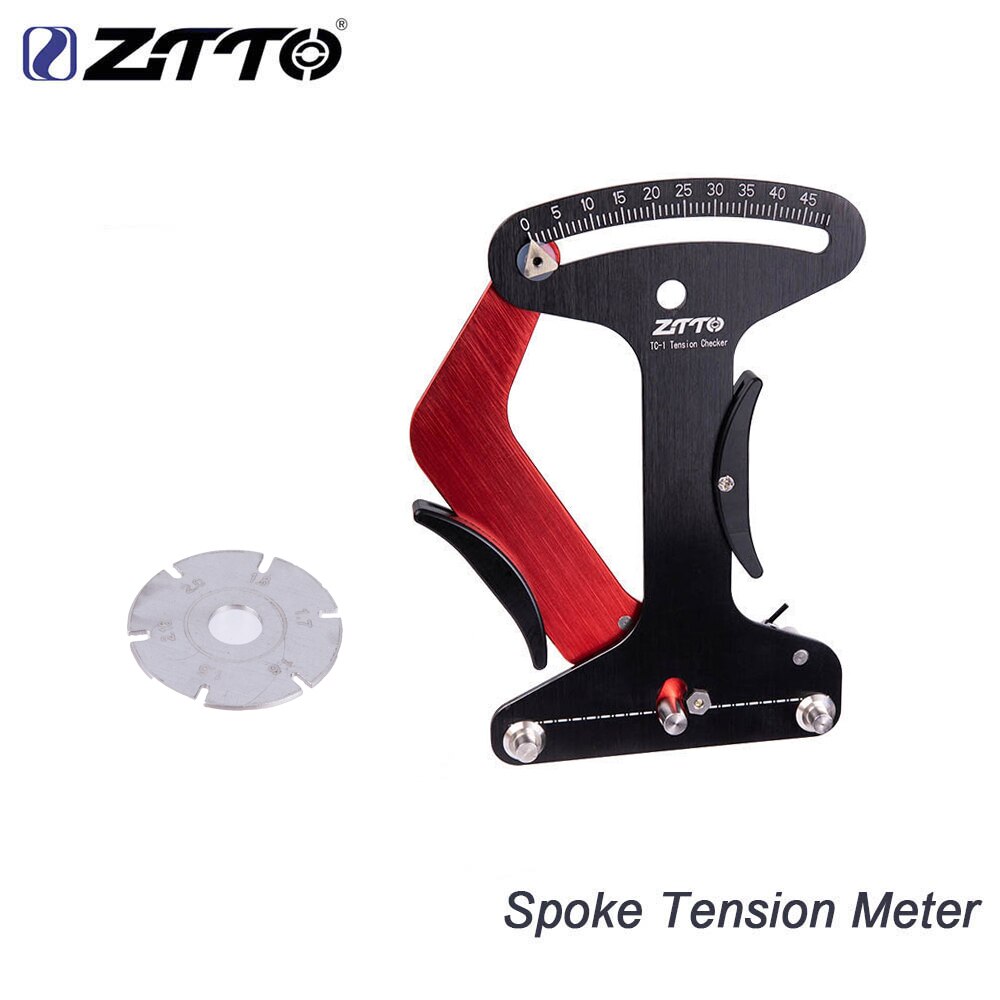 ZTTO Ultralight Bicycle Spoke Tension Meter Tool For MTB Road bike Wheel Spokes Builder Repair Checker Indicator Accurate Tool: Normal Red