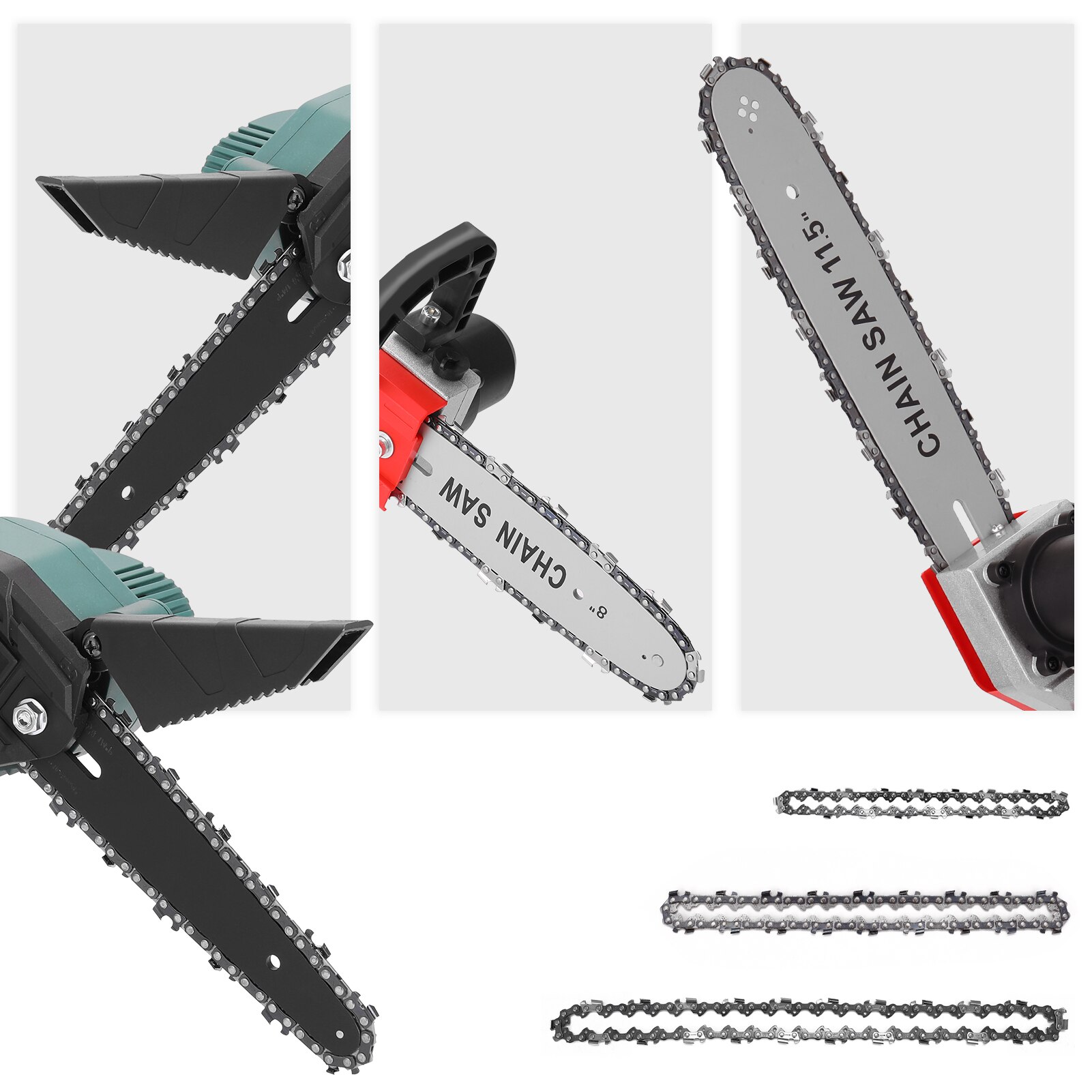 11.5 Inch Links Kettingzaag Zaagketting Blade Hout Snijden Kettingzaag Onderdelen Kettingzaag Saw Mill Ketting Stalen Kettingzaag Kettingen Elektrische Zaag