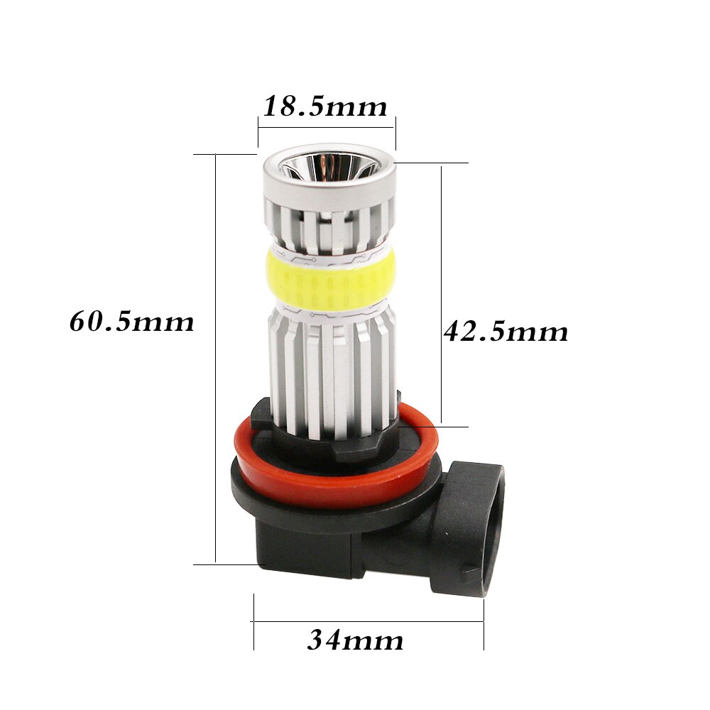 2800lm Xtreme Super Bright H11 H7 LED Bulbs Fog Light High Illumination COB+Cree Chip LED 9005 Bulb H8 H16 H11 Fog Lights Lamp