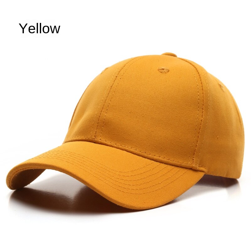 SLECKTON 100% Cotton Baseball Cap for Men and Women Simple Solid Color Hat: YELLOW